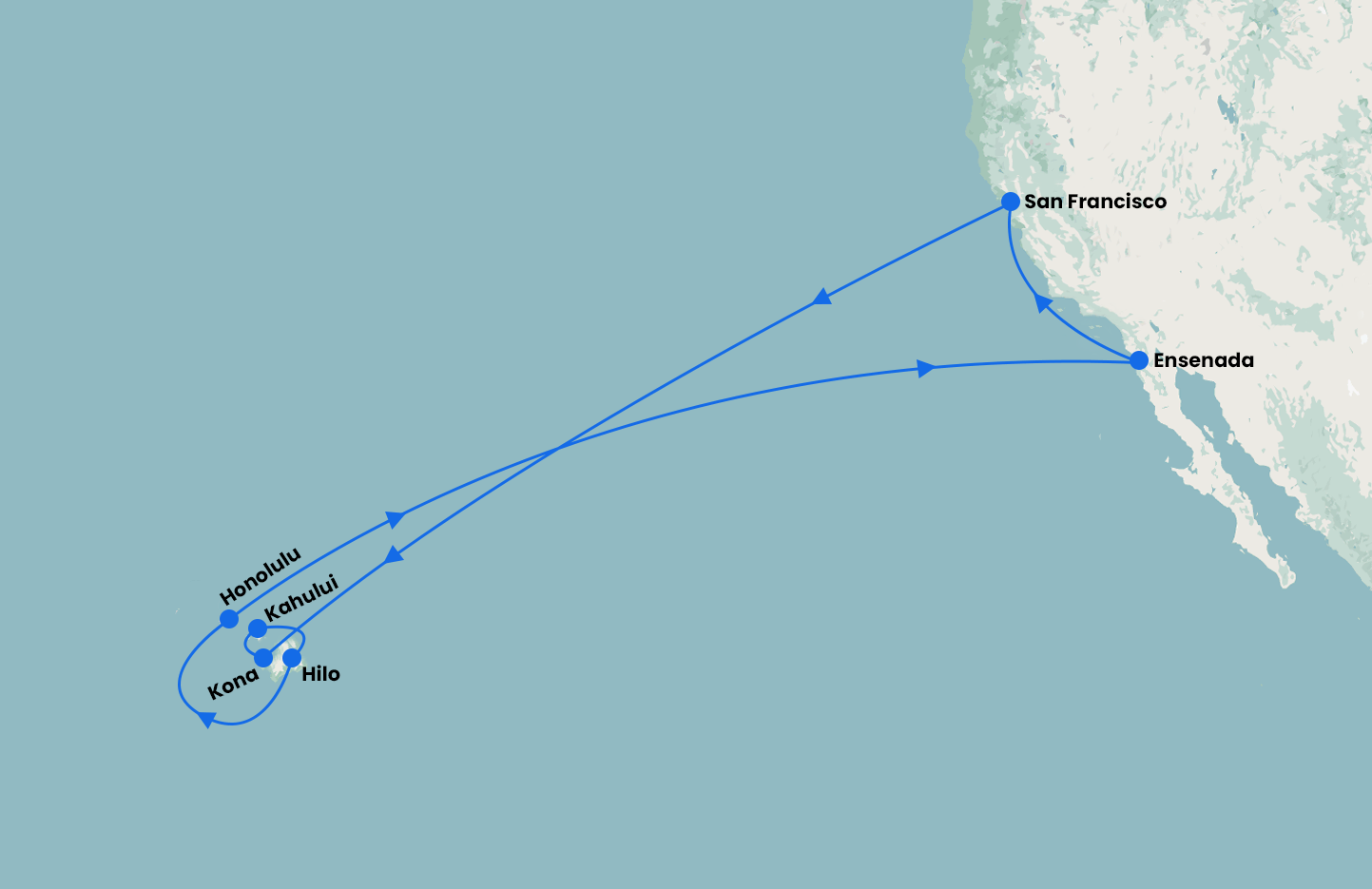 Las Vegas, San Francisco Hawaiin Explorer With Ruby Princess